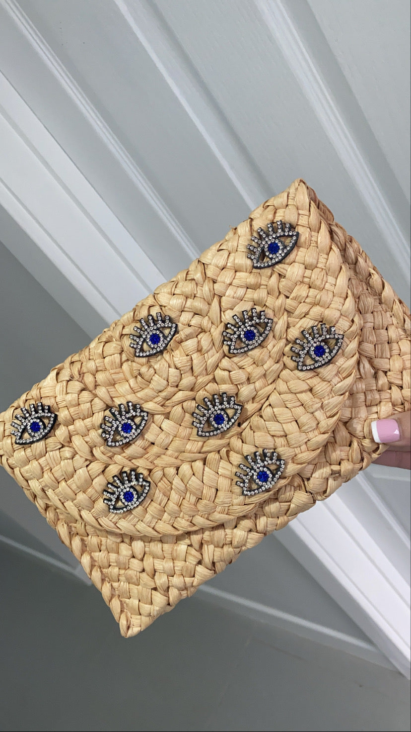 Gia evil eye clutch