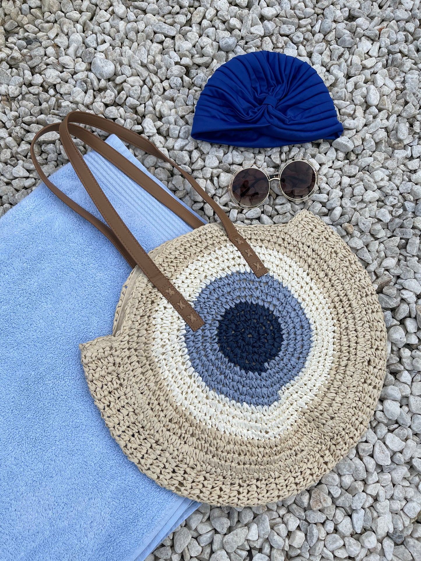 Molly evil eye beach bag