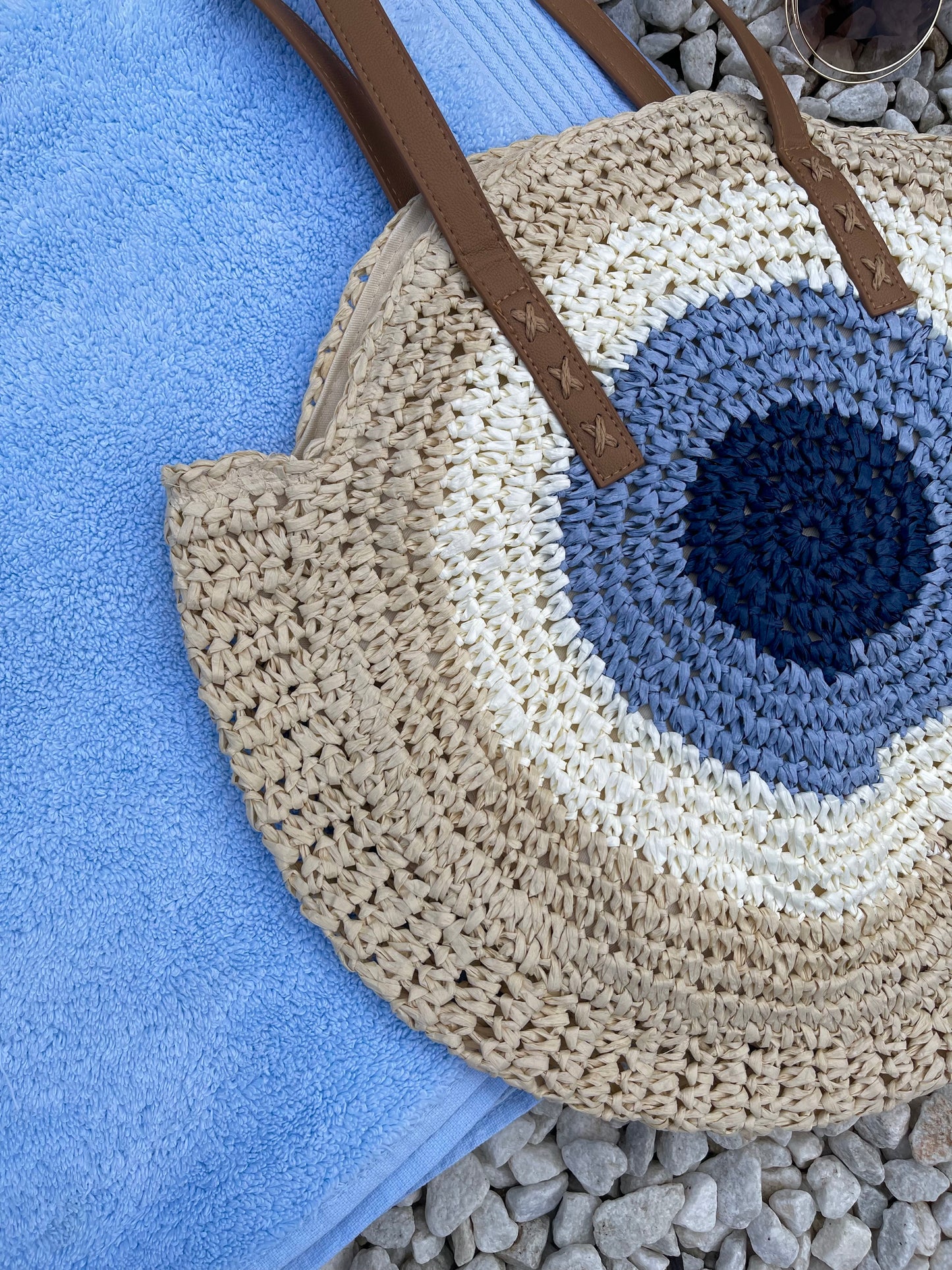 Molly evil eye beach bag