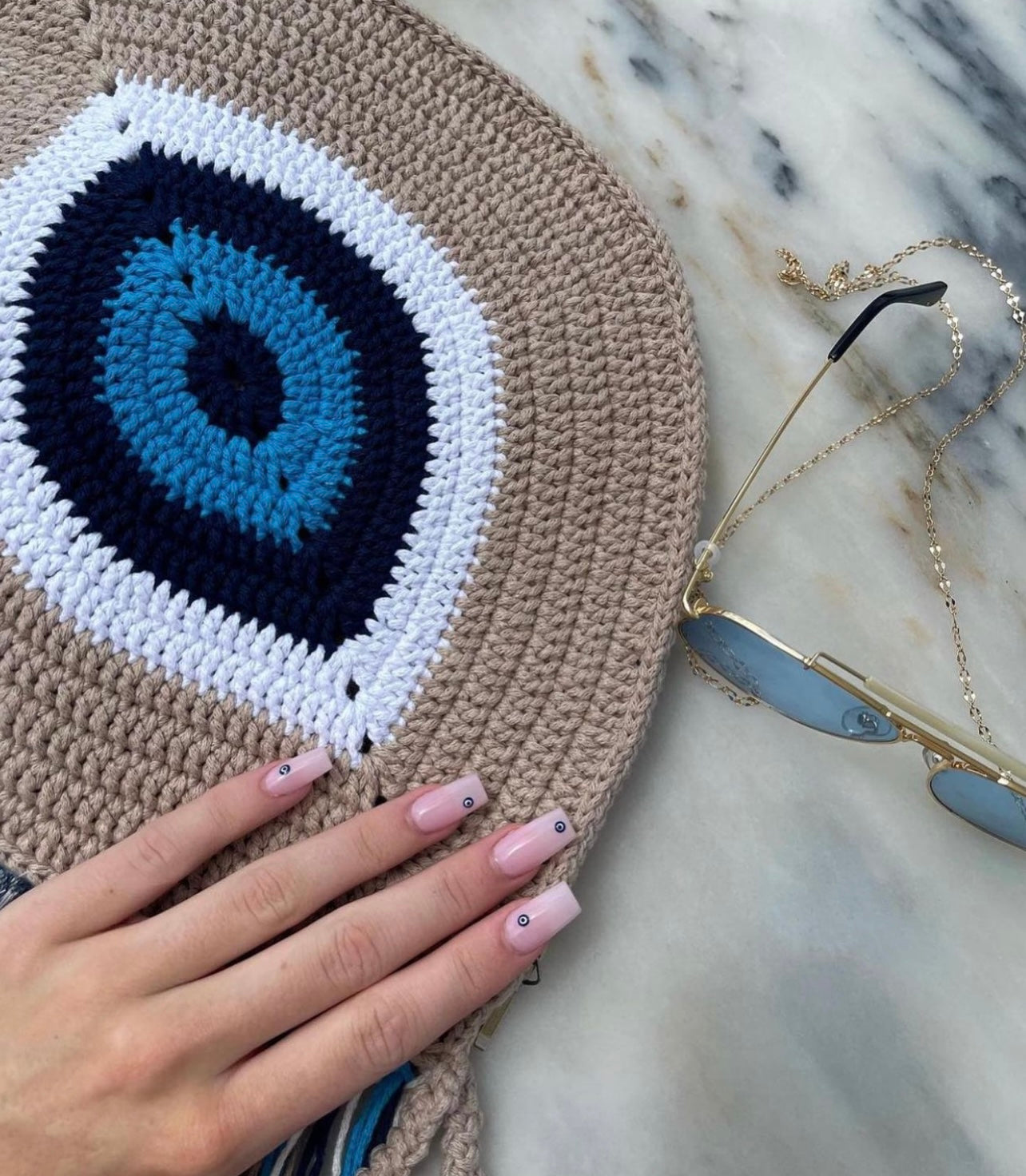 Jessie evil eye clutch