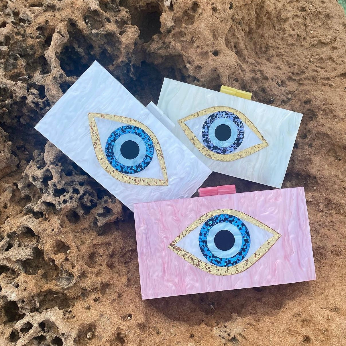 Nellie evil eye clutch